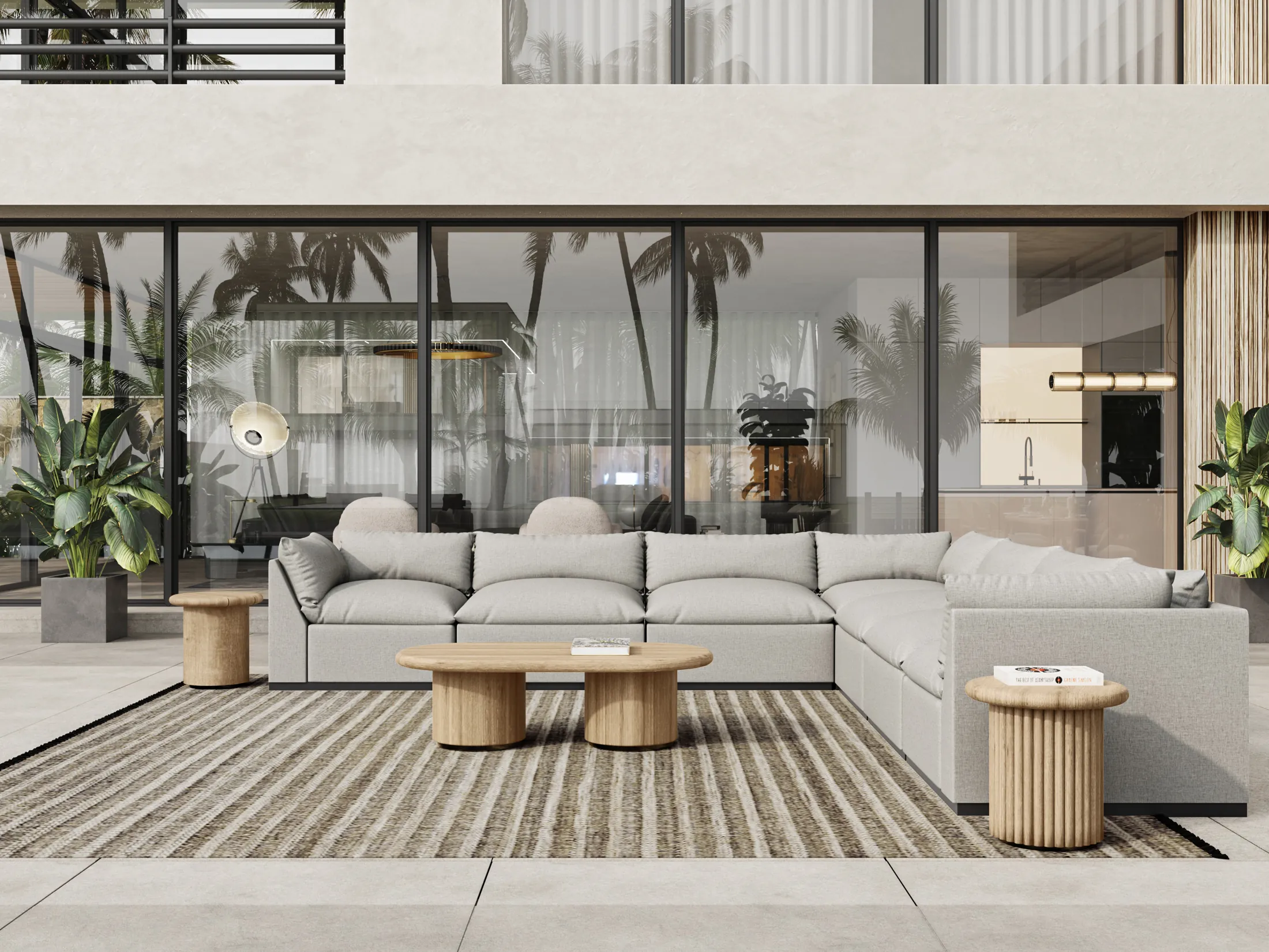 Cielo sectional by the pool
